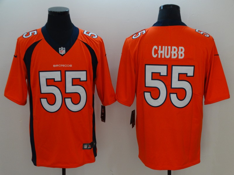 Men Denver Broncos #55 Chubb Orange Nike Vapor Untouchable Limited Playe NFL Jerseys